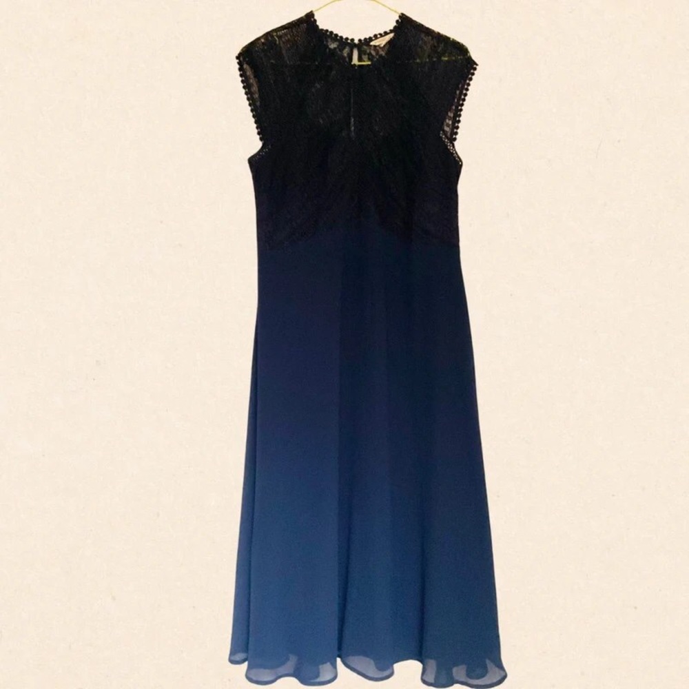 H&M Midnight Blue Sleeveless Midi Dress